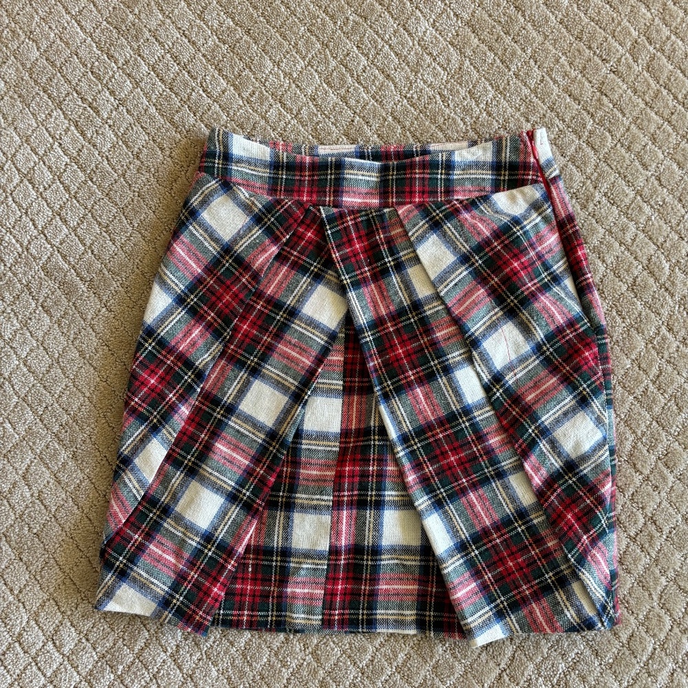 Prairie Plaid Mini Skirt in a Size XS